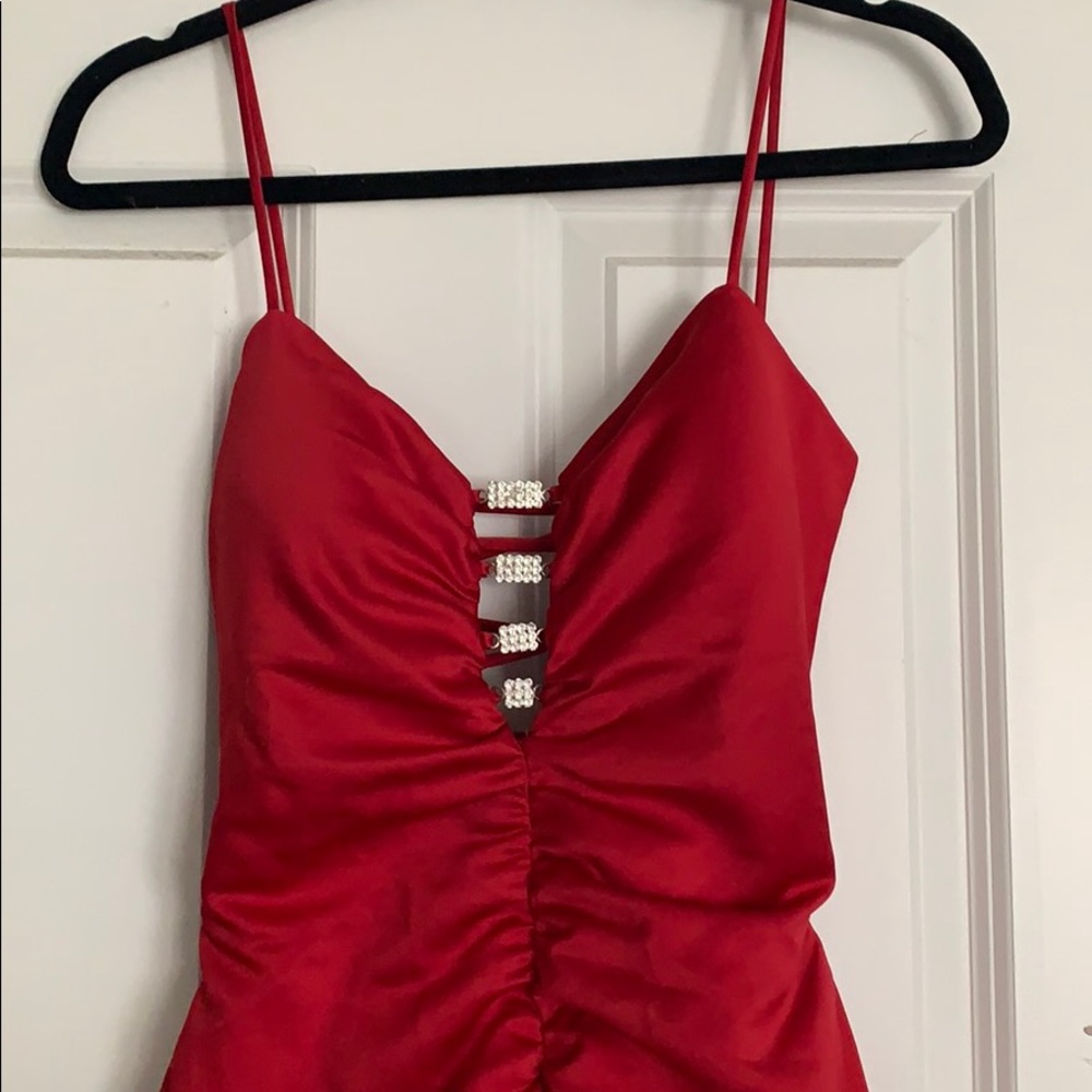 Stunning Red A-line Prom Gown